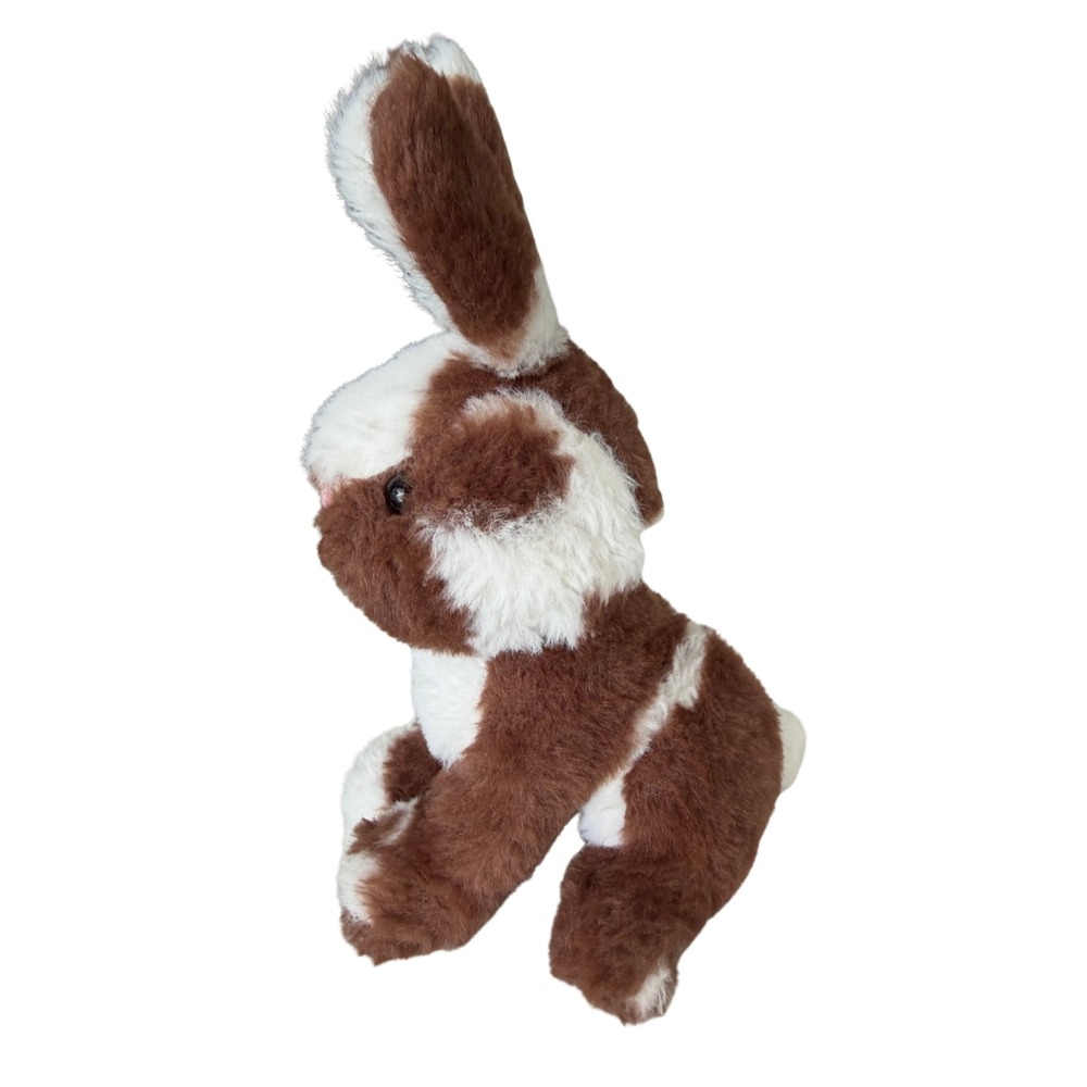 Animal Adventure Brown White Spotted Bunny Rabbit Plush Stuffed Animal 8" - Picture 2 of 6